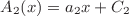 \small$A_2(x) = a_2 x + C_2$