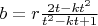 $b=r\frac{2t-kt^2}{t^2-kt+1}$
