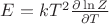 $E=k T^2 {\partial \ln Z\over\partial T}$