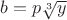 ${b= p\sqrt[3]{y}} $