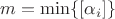 $m=\min\{[\alpha_i]\}$