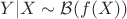 $Y|X\sim \mathcal B(f(X))$