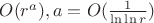 $O(r^a), a=O(\frac{1}{\ln \ln r})$ $O(r^a), a=O(\frac{1}{\ln \ln r})$
