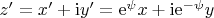 $z'=x' + \mathrm{i}y' = \mathrm{e}^{\psi}x +  \mathrm{i}\mathrm{e}^{-\psi}y$