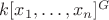 $k[x_1, \ldots, x_n]^G$