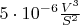 $5\cdot 10^{-6} \frac {V^3} {S^2}$