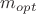 $m_{opt}$