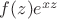 $f(z) e^{xz}$