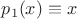$p_{1}(x)\equiv x$