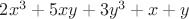 $2x^3+5 xy + 3y^3 + x + y$
