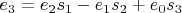 $e_3=e_2 s_1-e_1 s_2+e_0 s_3$