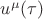 $u^{\mu}(\tau)$