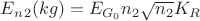$E_n_2(kg) = E_{G_0}n_2\sqrt{n_2}K_R$