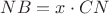 $NB= x \cdot CN$