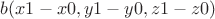 $b(x1-x0,y1-y0,z1-z0)$