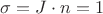 $\sigma=J \cdot n=1$ $\sigma=J \cdot n=1$