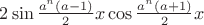 $2\sin\frac{a^n(a-1)}{2}x\cos\frac{a^n(a+1)}{2}x$