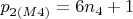 $p_ {2(M4)} = 6n_4 + 1$