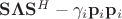 $\mathbf S\mathbf \Lambda \mathbf S^H - \gamma_i\mathbf p_i\mathbf p_i$