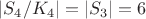 $|S_4/K_4|=|S_3|=6$