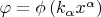 $\varphi  = \phi \left( {k_\alpha  x^\alpha  } \right)$