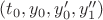 $(t_0, y_0, y_0', y_1'')$
