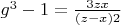 $g^3-1=\frac{3zx}{(z-x)2}$