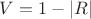 $V=1-\lvert R \rvert$