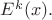 $E^k(x).$