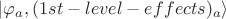 $|\varphi_a, (1st-level-effects)_a\rangle$