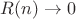 $R(n)\to 0$