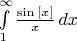 \int\limits_1^\infty \frac{\sin{[x]}}{x}\,dx