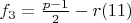 $ f _3 = \frac{p-1}{2}- r\engo(11)$