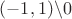 $(-1,1)\backslash 0$