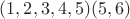 $(1,2,3,4,5)(5,6)$