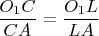 $\dfrac{O_1C}{CA}=\dfrac{O_1L}{LA}$