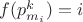 $f(p^k_{m_i})=i$
