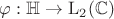 $\varphi:\mathbb H\to \mathrm L_2(\mathbb C)$