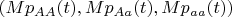 $(Mp_{AA}(t),Mp_{Aa}(t),Mp_{aa}(t))$