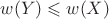 $w(Y)\leqslant w(X)$