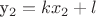 y_2 = kx_2 + l