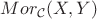 $Mor_{\mathcal{C}}(X,Y)$