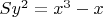 $Sy^2=x^3-x$