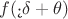 $f(\k\cdot\delta+\theta)$