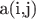 a(i,j)