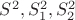 $S^2,S_1^2,S_2^2$