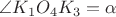 $\angle K_1O_4K_3=\alpha$