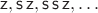 $\mathsf z, \mathsf{s\, z}, \mathsf{s\, s\, z}, \ldots$ $\mathsf z, \mathsf{s\, z}, \mathsf{s\, s\, z}, \ldots$