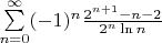 $\sum\limits_{n=0}^\infty (-1)^n\frac{2^{n+1}-n-2}{2^n\ln n}$