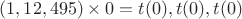 $(1,12,495) \times 0=t(0),t(0),t(0)$